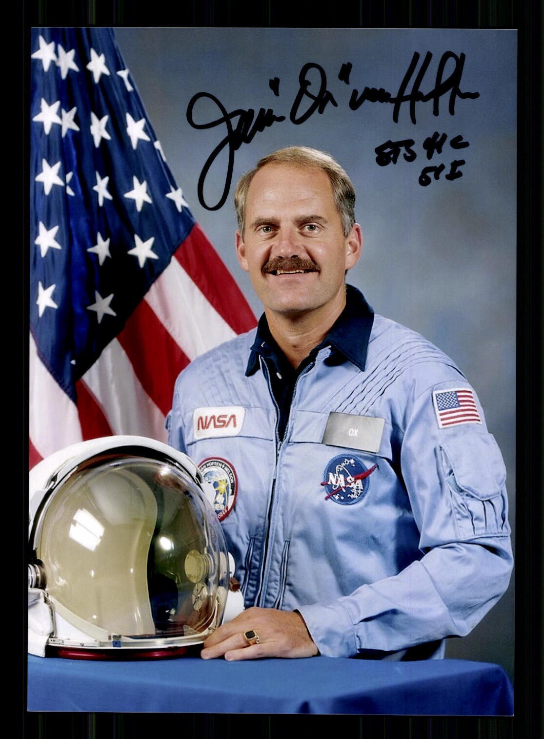 James Van Hoften American Astronaut STS-41-C Original Signed # G 43974