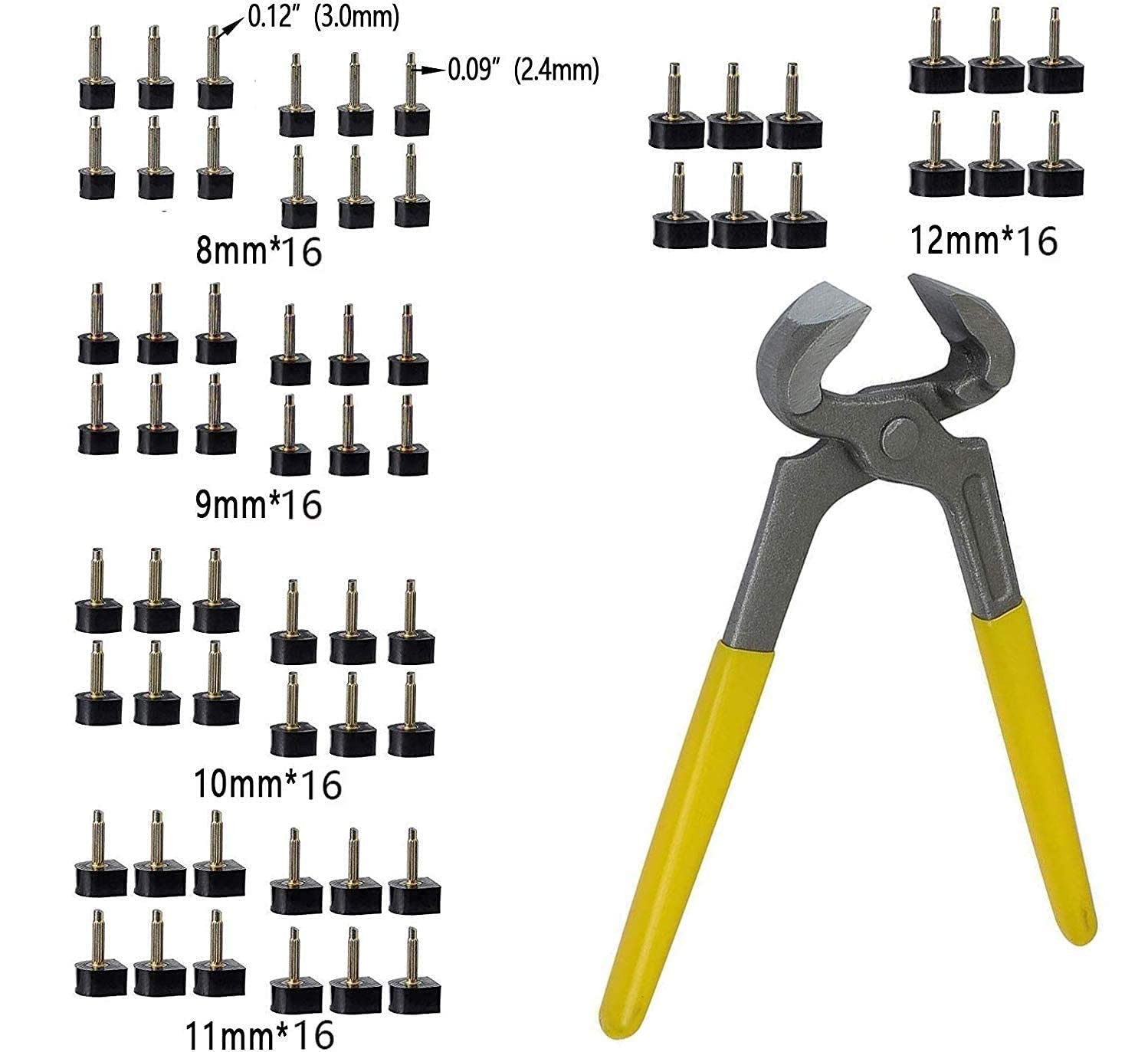 6" Heel Caps Remove Plier and 30 Pairs High Heel Replacement Tips (5 Differen...