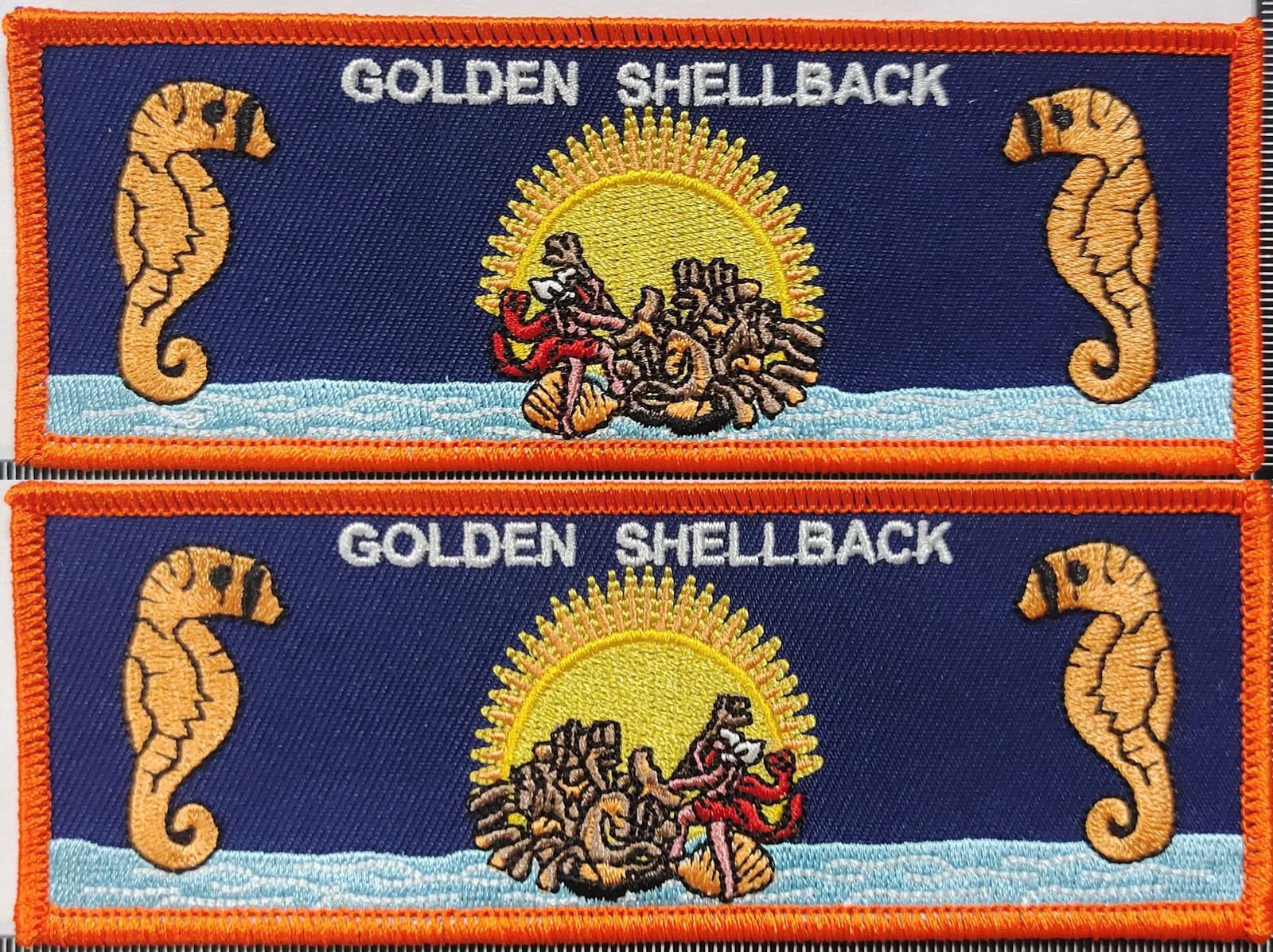 Golden Shellback Liberty Cuff Set Crossing of the Equator at the 180th Meridian.