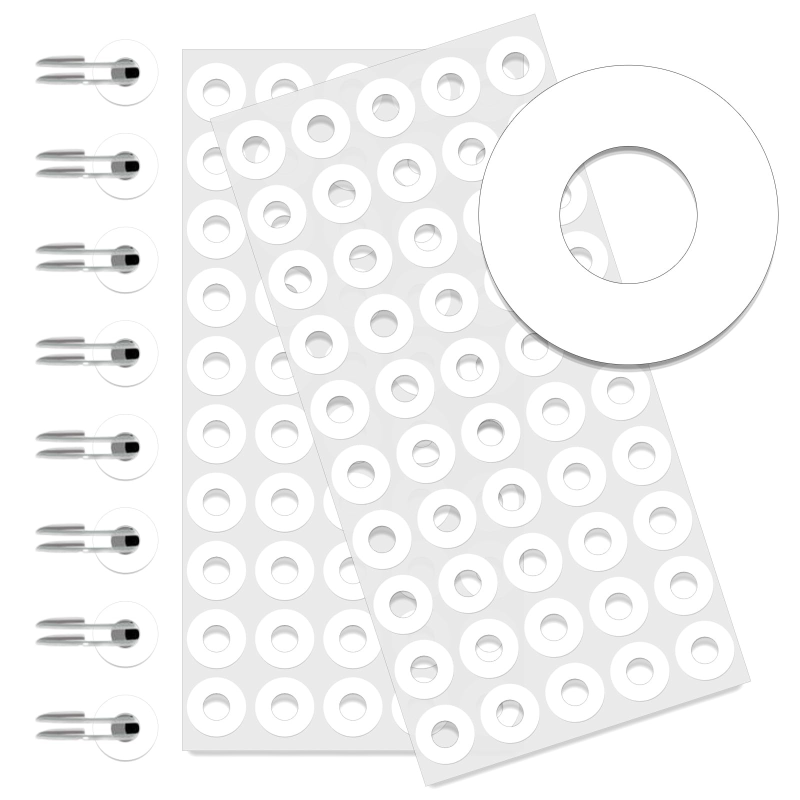2500 Pack SelfAdhesive Hole Reinforcement Stickers, 1/4" Diameter Hole Punch ...