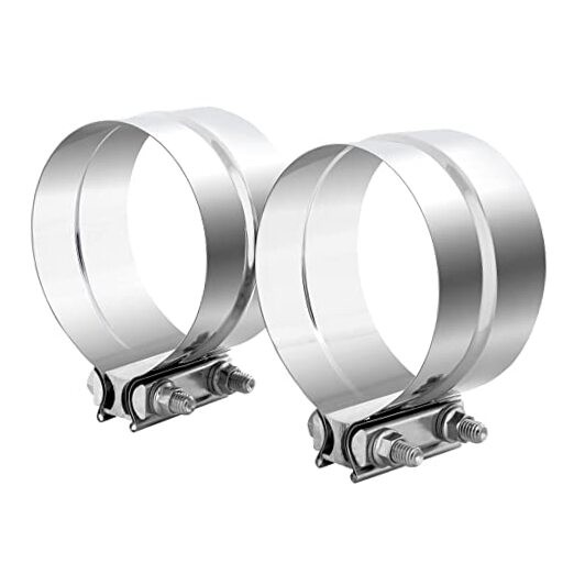 5.0 inch Exhaust Clamp, 5 Inch Lap Joint Exhaust Band Clamp Sleeve 5 inch 2 Pcs