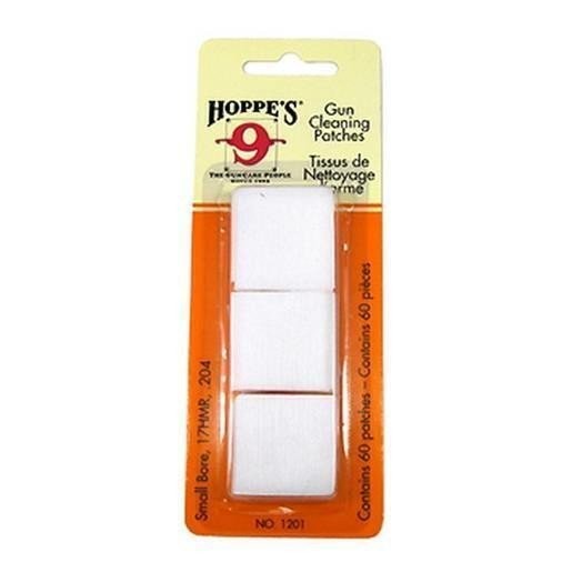 Hoppes Gun Cleaning Patches Small Bore/17HMR/.204 Cal - 1201