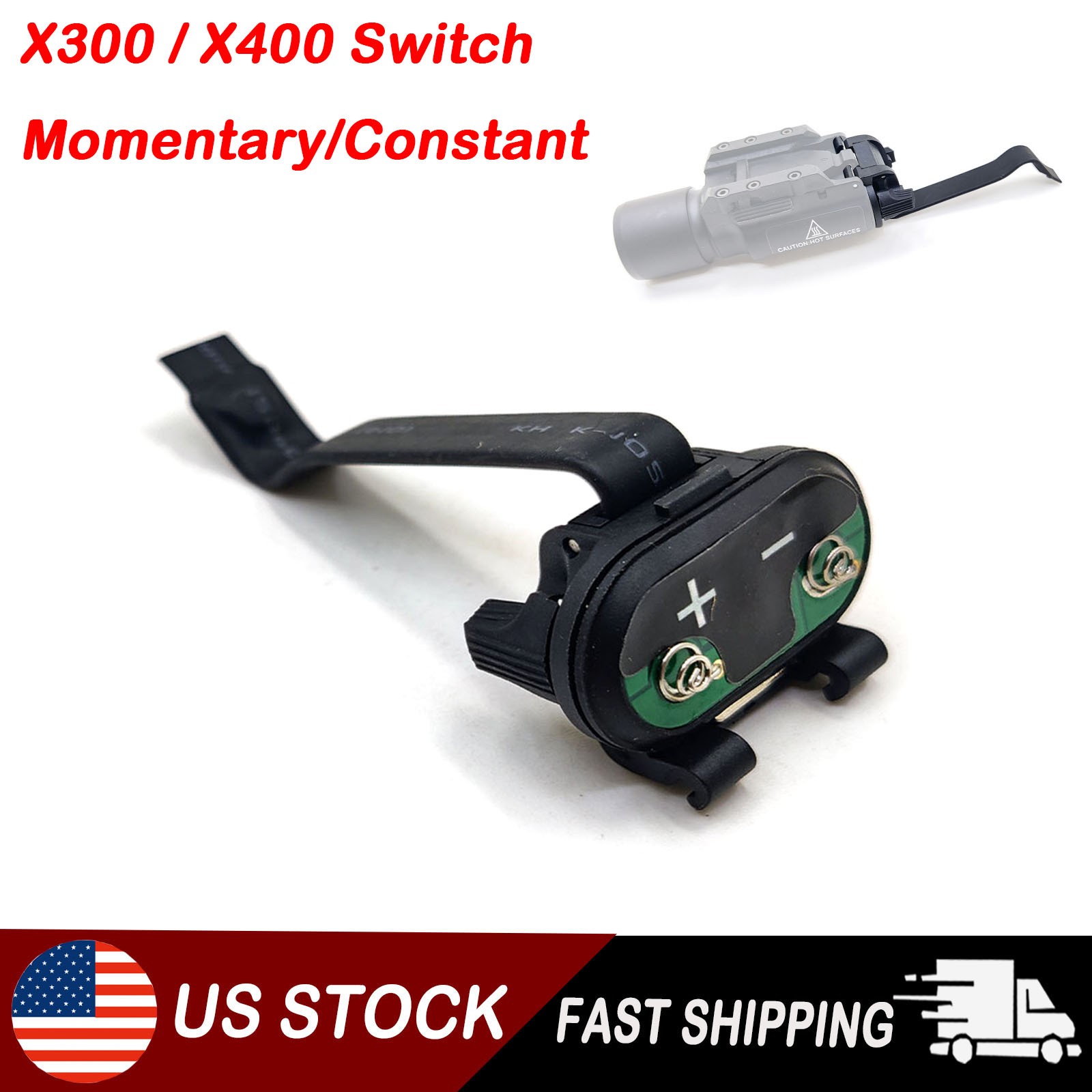 Tactical Flashlight Switch Remote Button Switch- For X300 X400 Light Tail Switch