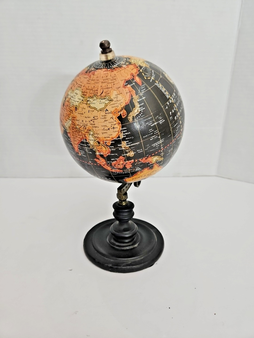 Tabletop World Globe Black Decorative Desk Decor Display