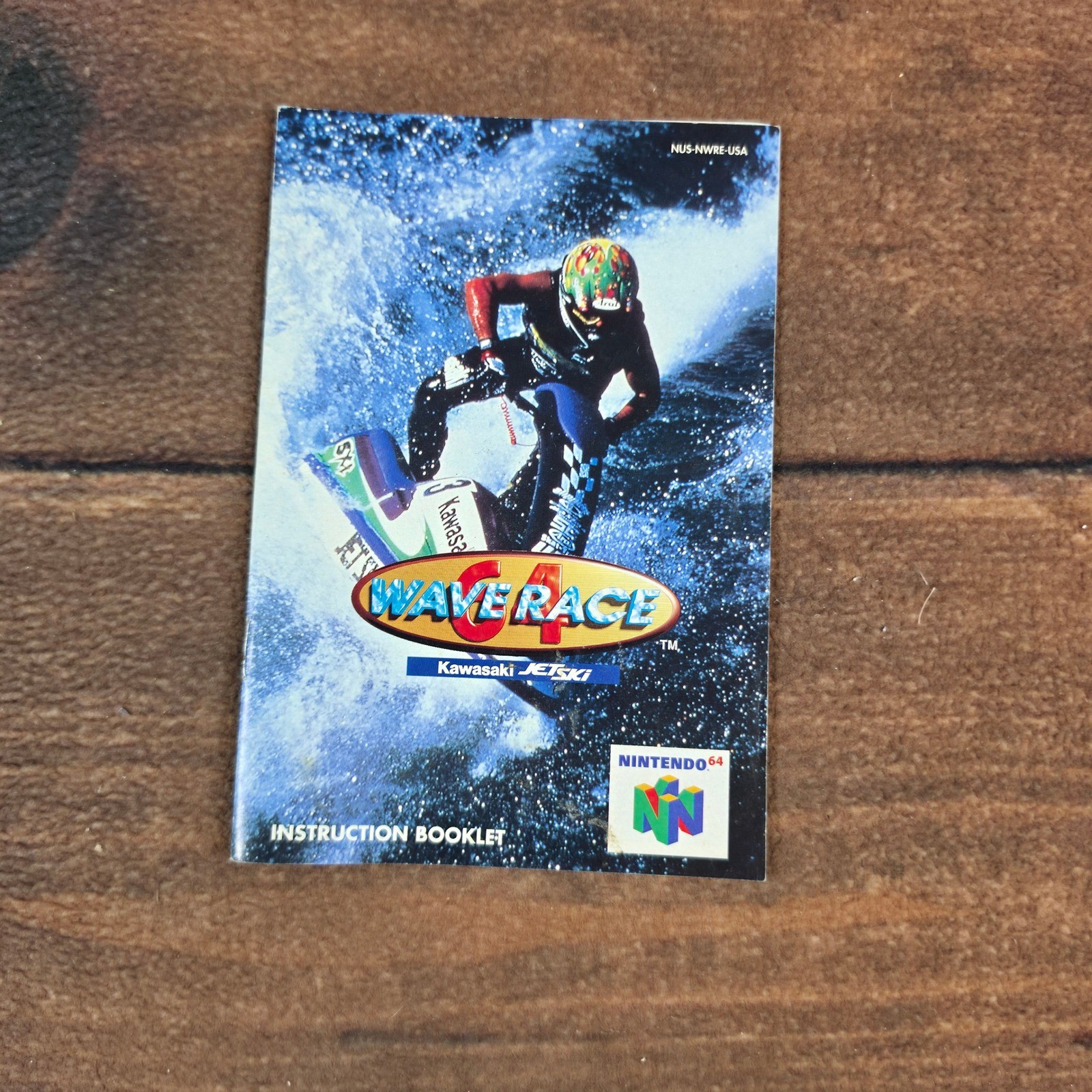 Nintendo Wave Race 64 Instruction Manual N64 OS Good Kawasaki Jet Ski Booklet