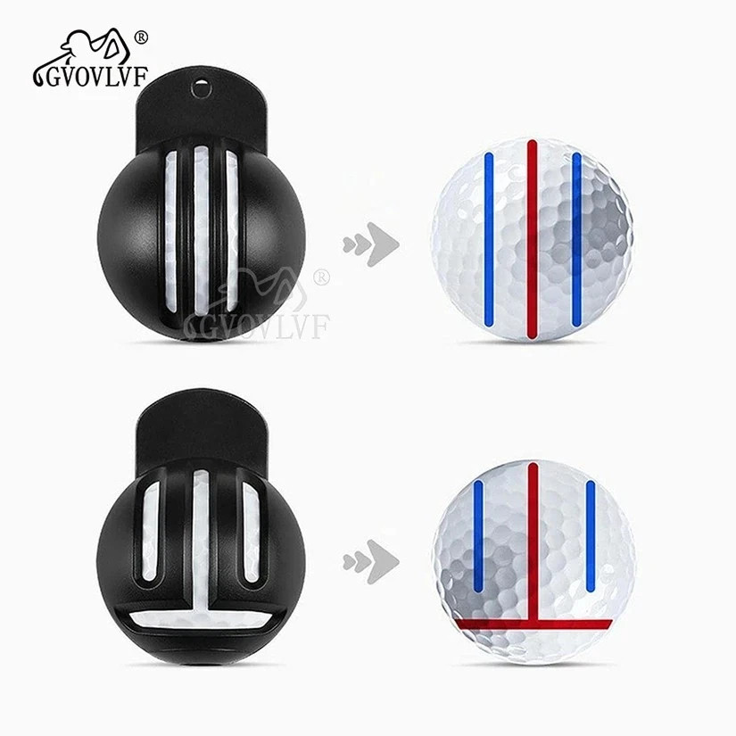Golf Ball Alignment Tool with 2 Markers Ball Liner Marking Template Set
