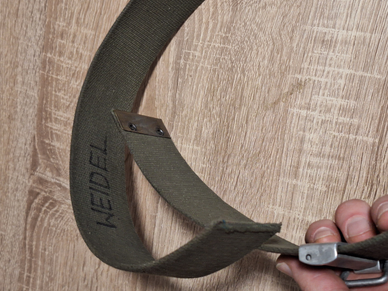 US Army belt with coupling hook