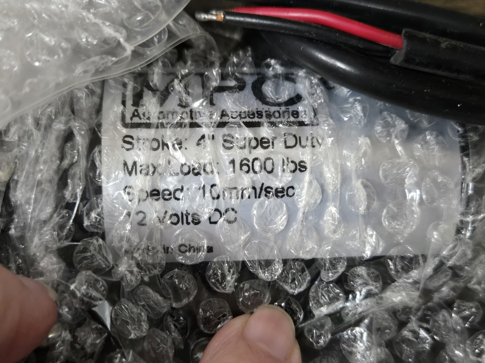 MPC Linear Actuator 4" Super Duty Max Load 1600 Speed 10mm/sec