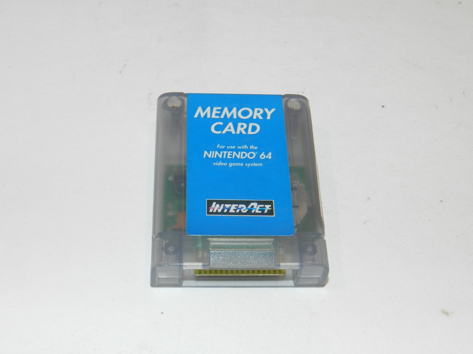 Interact Memory Card For Nintendo 64 N64 Clear Blue Tested
