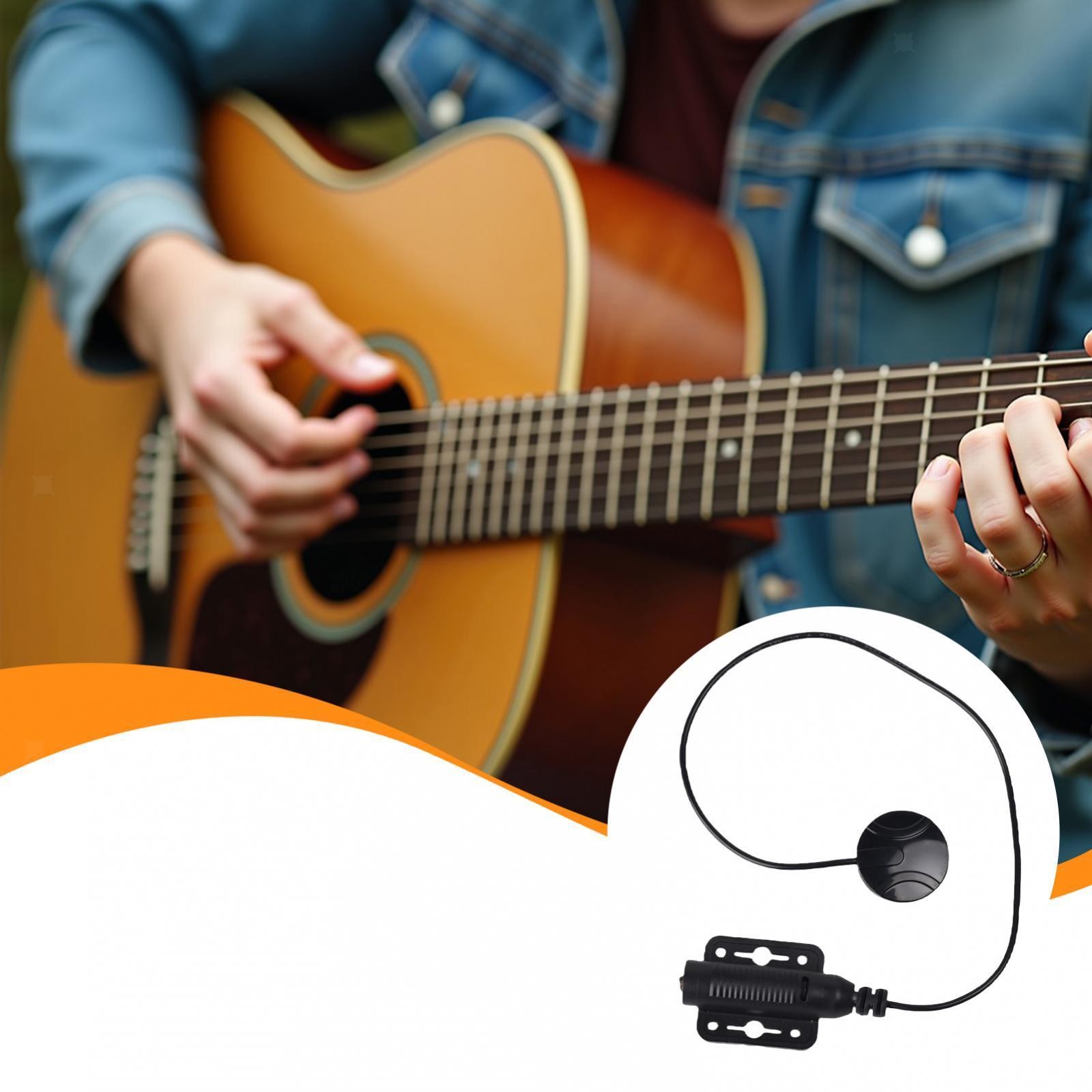 Universal Guitar Piezo Pickup 33cm Cable Accessory for Classical Guitar and