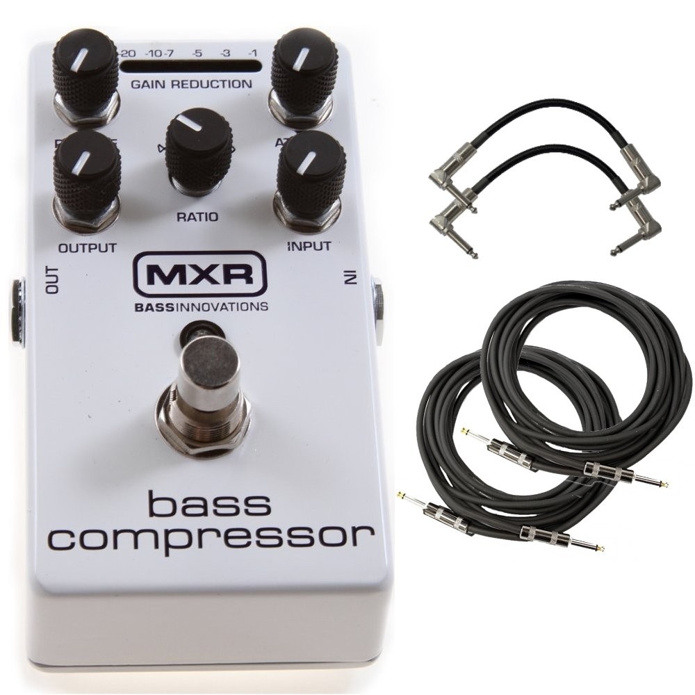 MXR M87 Bass Compressor Pedal w/ 4 Cables Clear