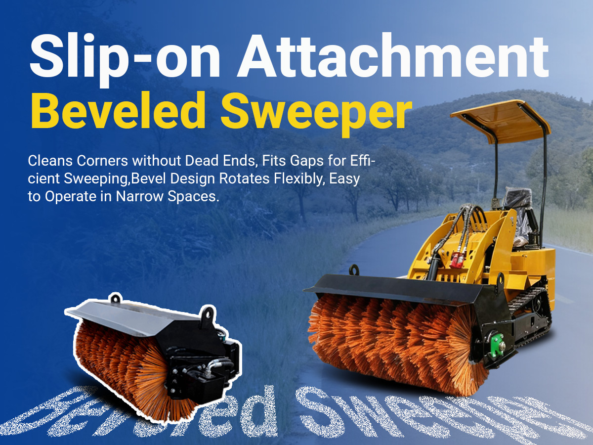 Skid Steer Angle Sweeper 48in Length, 38in Sweep Width, 165kg