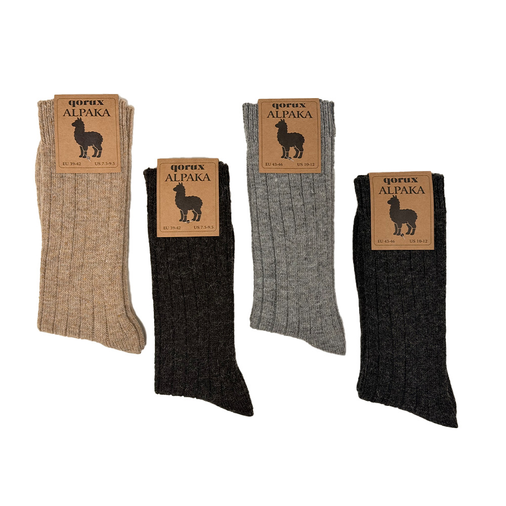 4 Pairs Alpaca Wool Thermal Nature Warm Winter Socks For Women & Men
