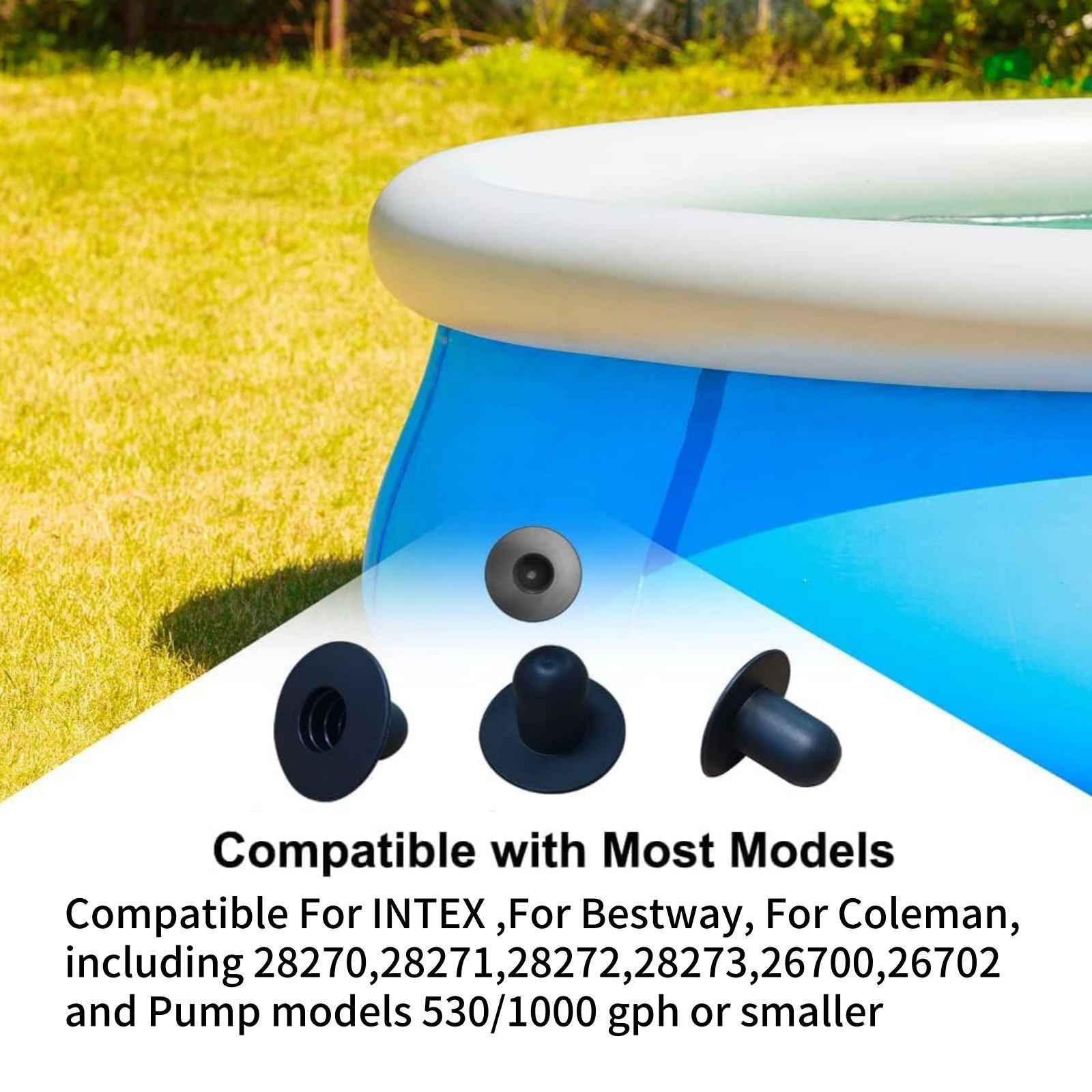 4 PCS Swimming Pool Pump Strainer Hole Plug Replacement For Intex Swimming Pool