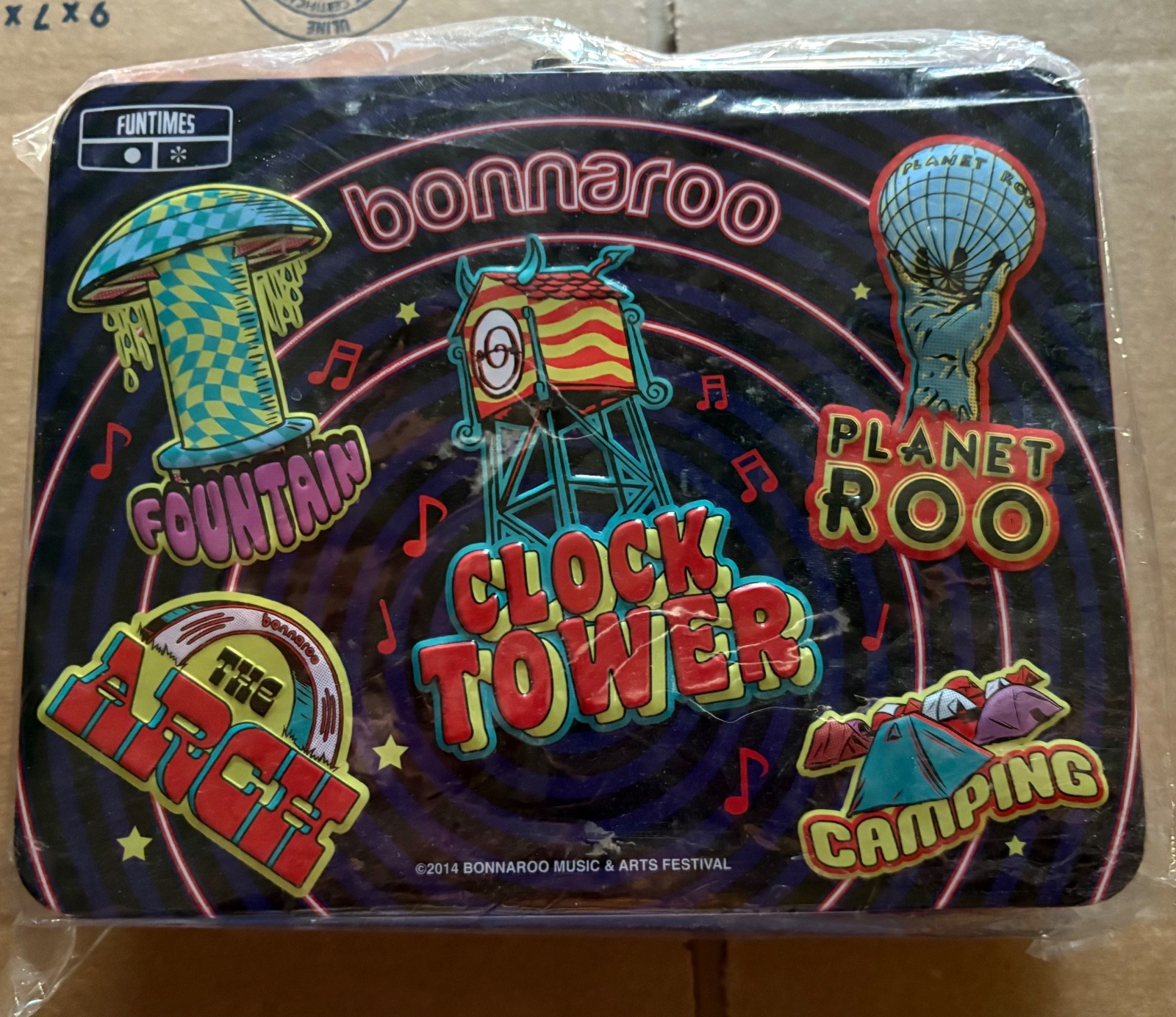 2014 Bonnaroo Music and Arts Festival Metal Lunch Box FunTime's Great Graphics