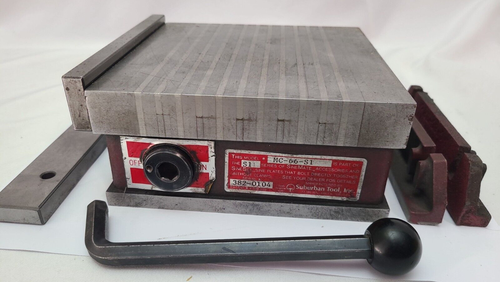 Suburban Tool SineMate MC-66-S1 6" x 6" Magnetic Sine Plate Chuck Magnet Manual