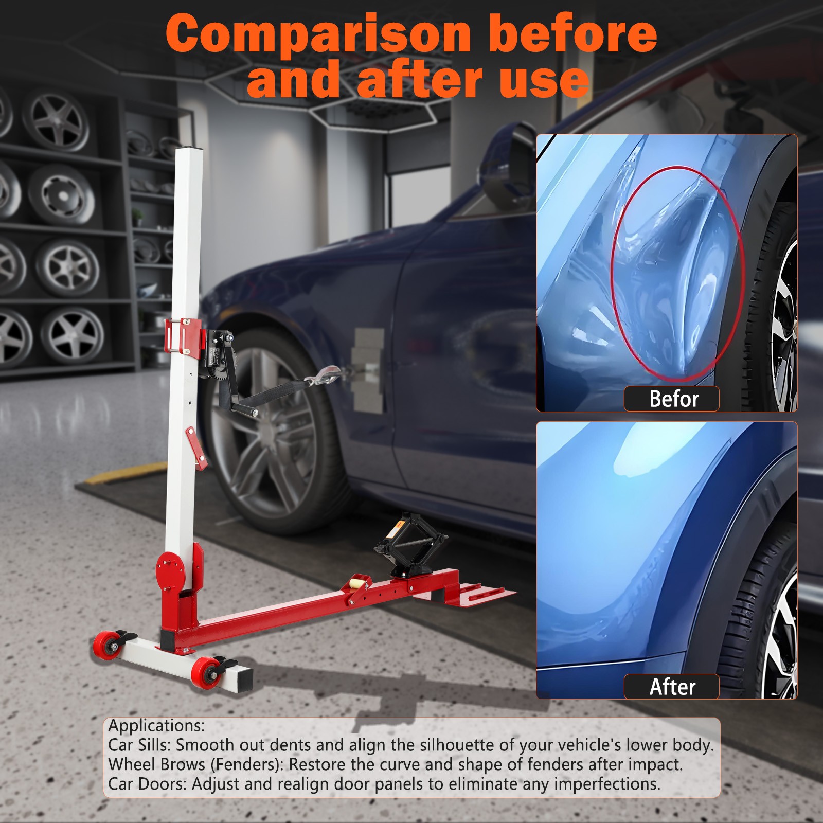 Car Body Dent Puller Sheet Metal Dent Pulling Tower Dent Removal Puller System