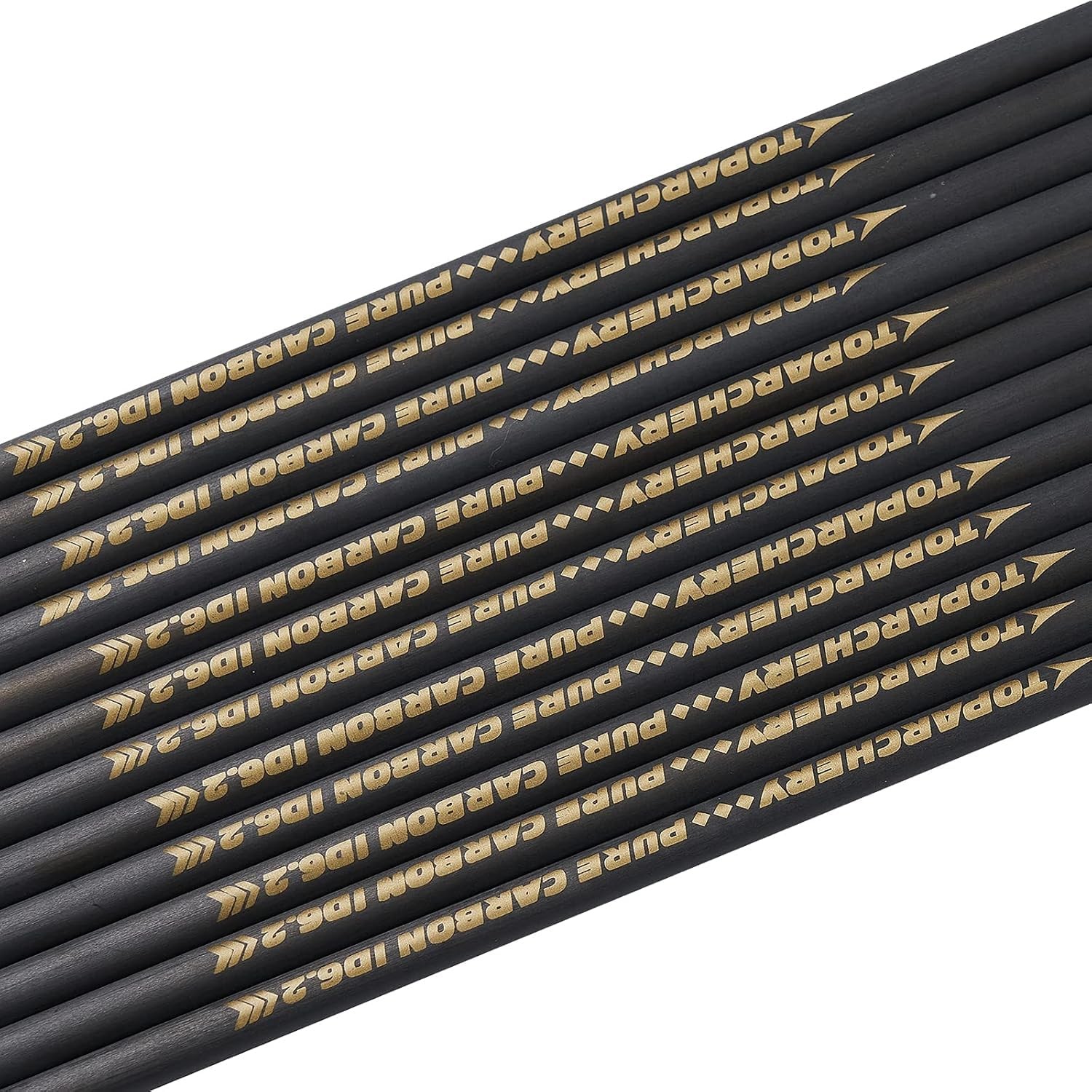 TOPARCHERY Arrow Shaft Pure Carbon Shafts 33 Inch Arrow Tube for DIY Hunting Arr