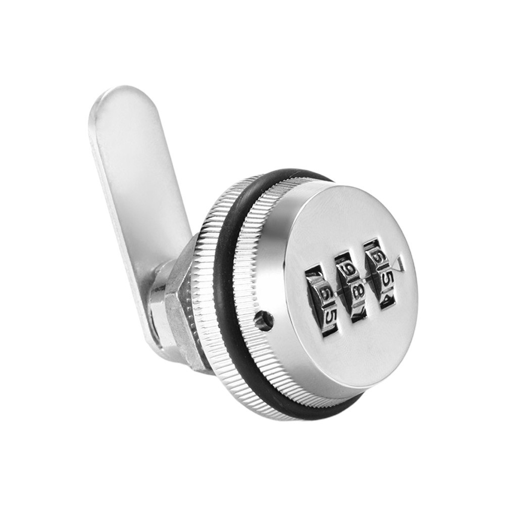 Silver Mailbox Cam Lock with 3-Dial Code Keyless Durable for Home Use