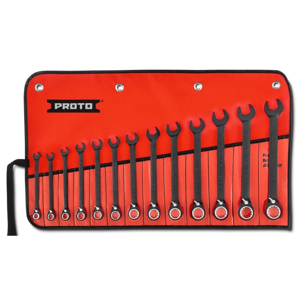 Proto 13 Piece Combination Ratcheting Wrench Set Spline
