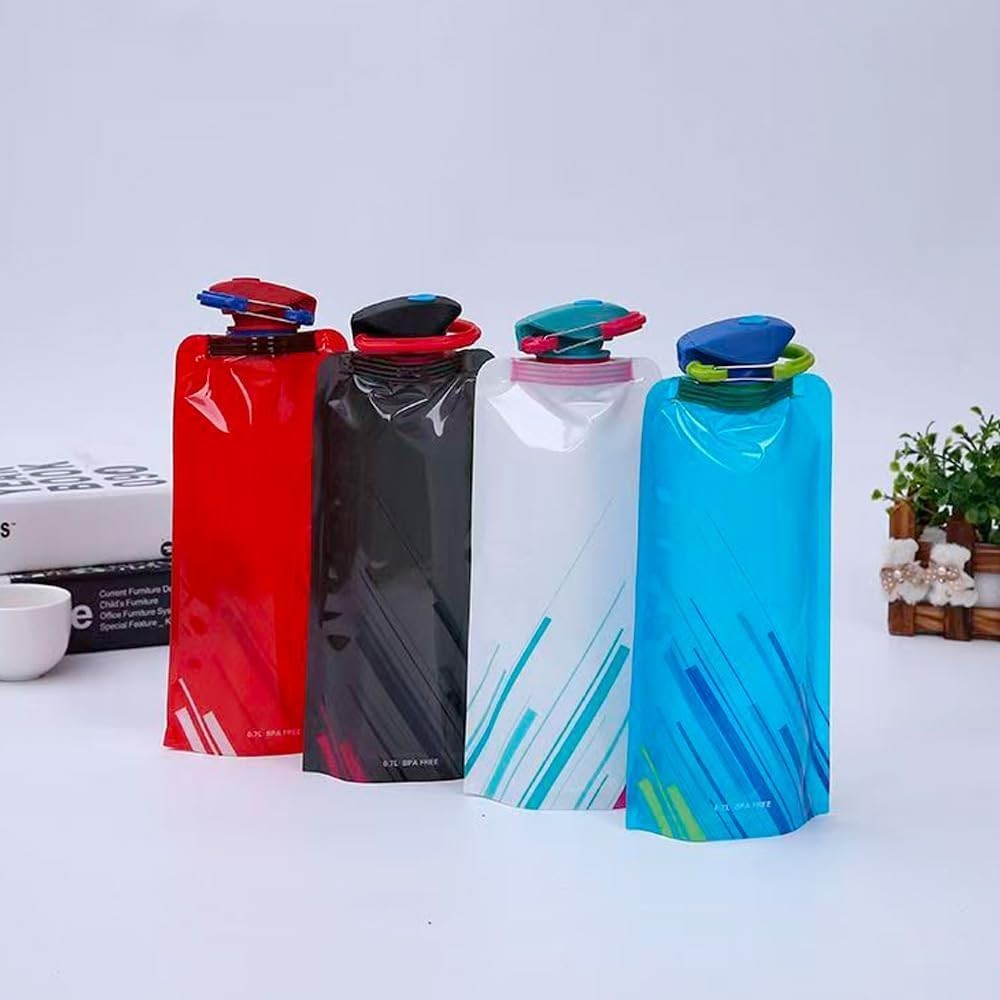 Durable & Convenient Foldable White-Red Hydration Bladder for Active Lifestyles