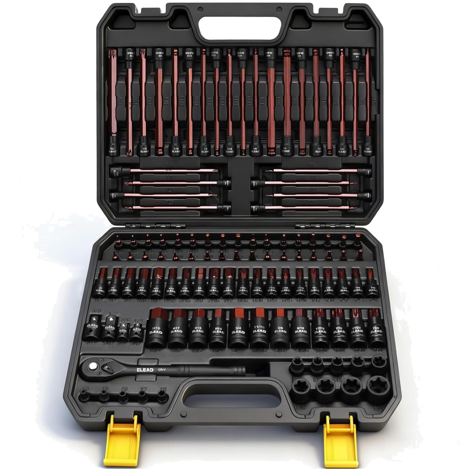 112-Piece Torx Allen Bit Socket Set w/ Ratchet Wrench