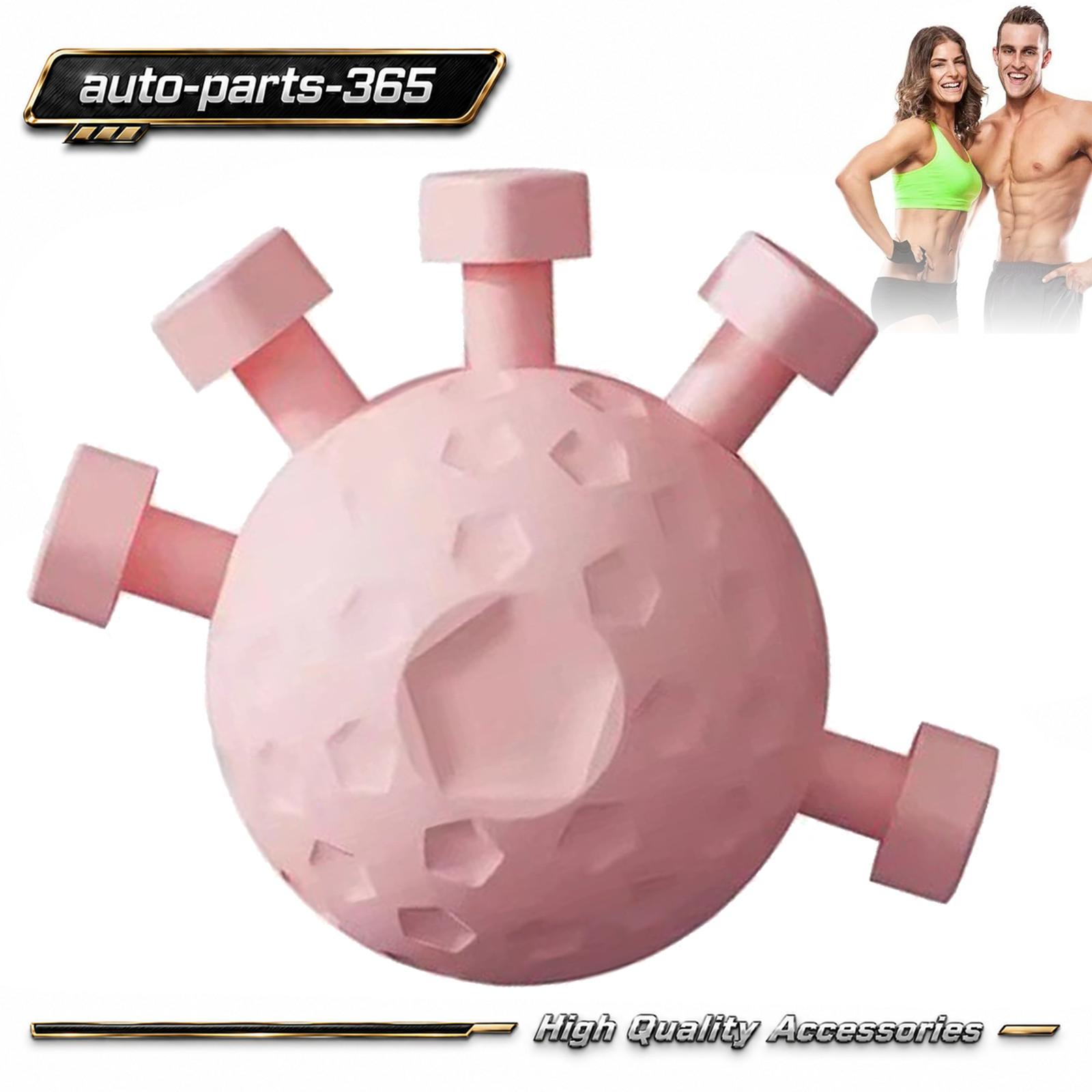 Pink Hand Grip Exercise Ball Finger Strengthener Forearm Wrist Fitness Trainer