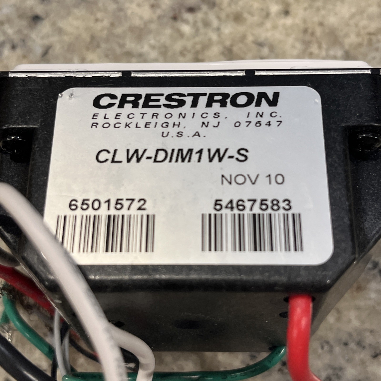 Crestron CLW-DIM1W-S White Dimmer
