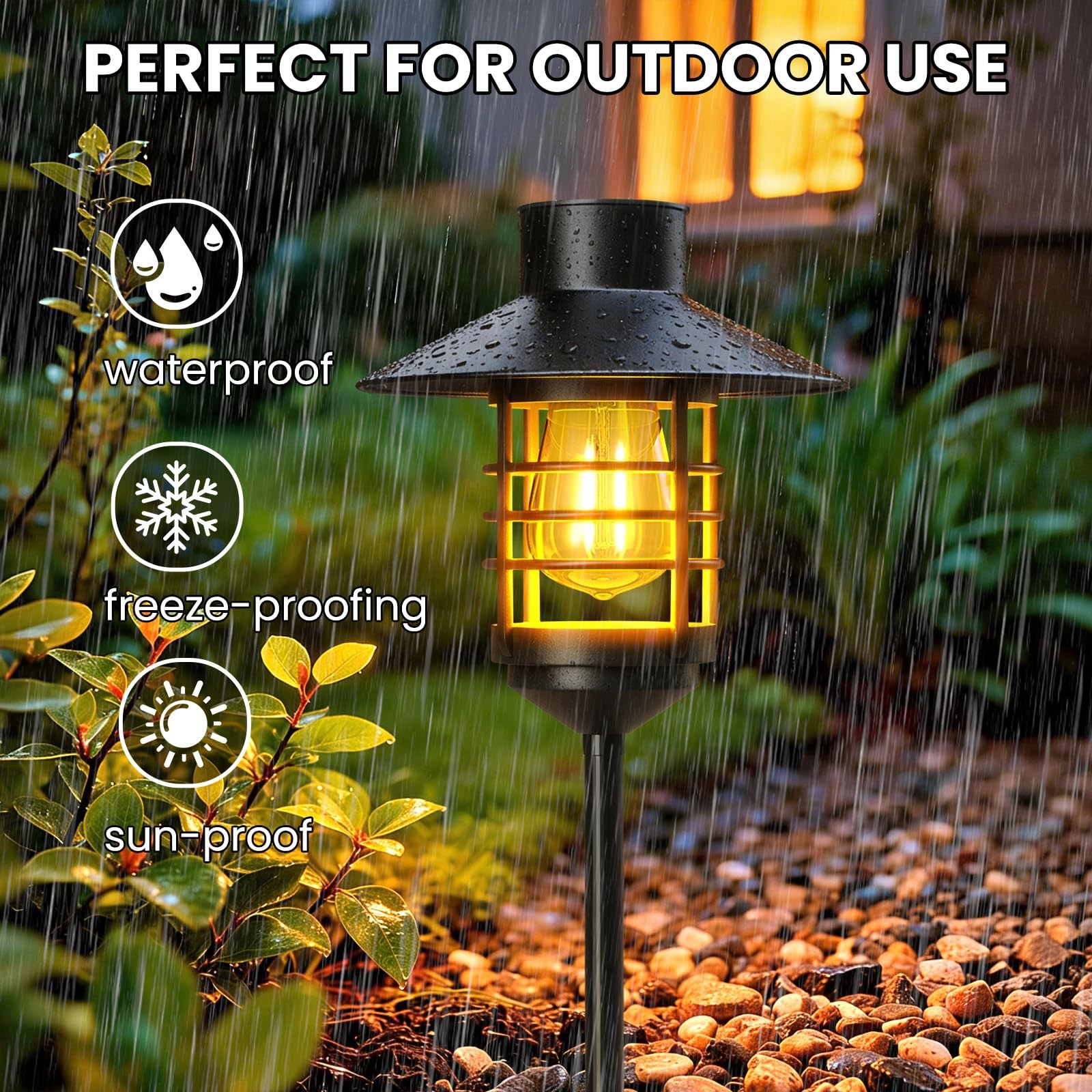 2 Pack Solar Hanging Lights Replacement Top（Top Size 3.23 inch） Solar Lantern...