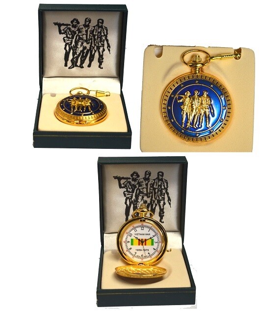 Vietnam War Memorial Commemorative Pocket Watch - US Military, Army, Nam, POW
