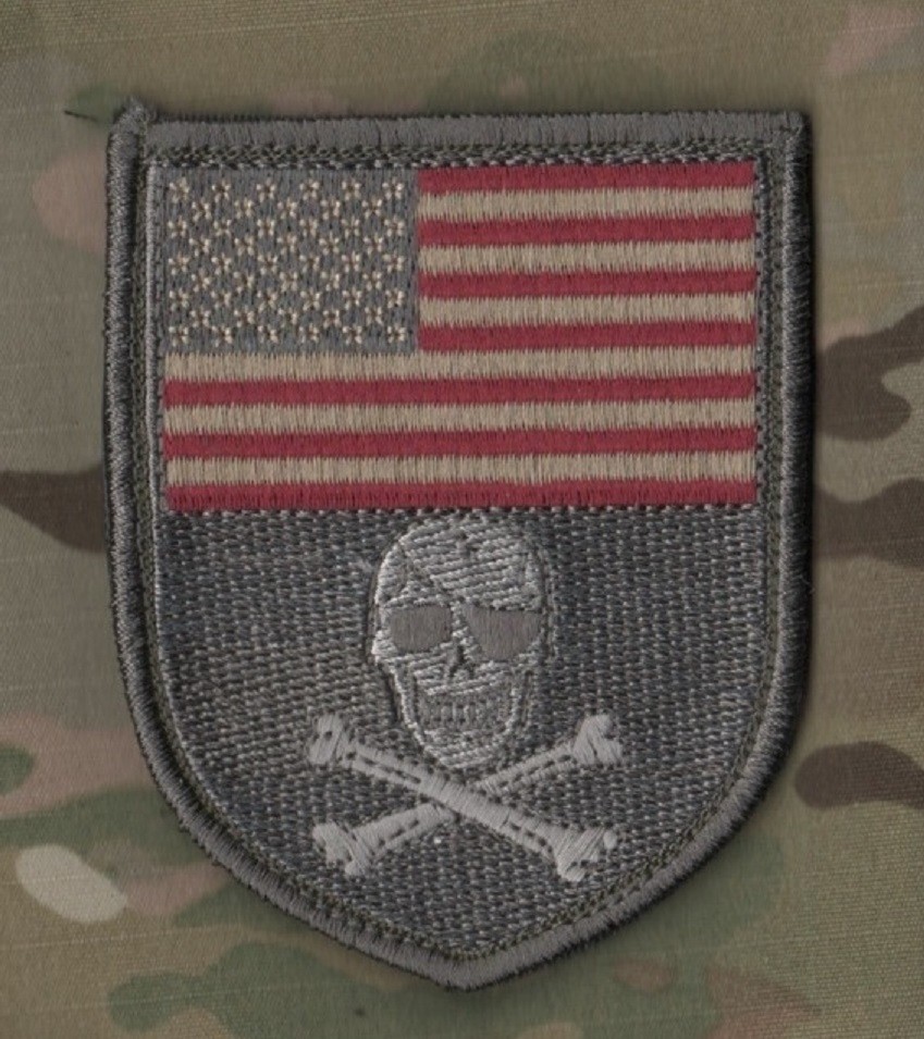 JOINT SP OPS TASK FORCE MARSOC RAIDERS JTF ADVISORS vêlkrö PATCH: US Flag Skull