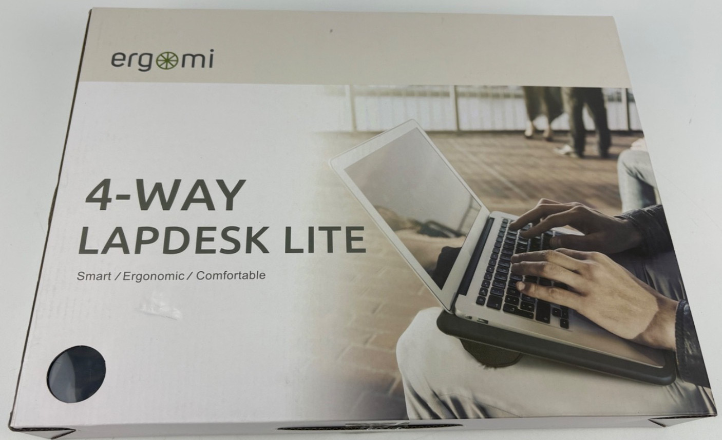 Lap Desk with Soft Cushion and Wrist Rest – Black-Medium