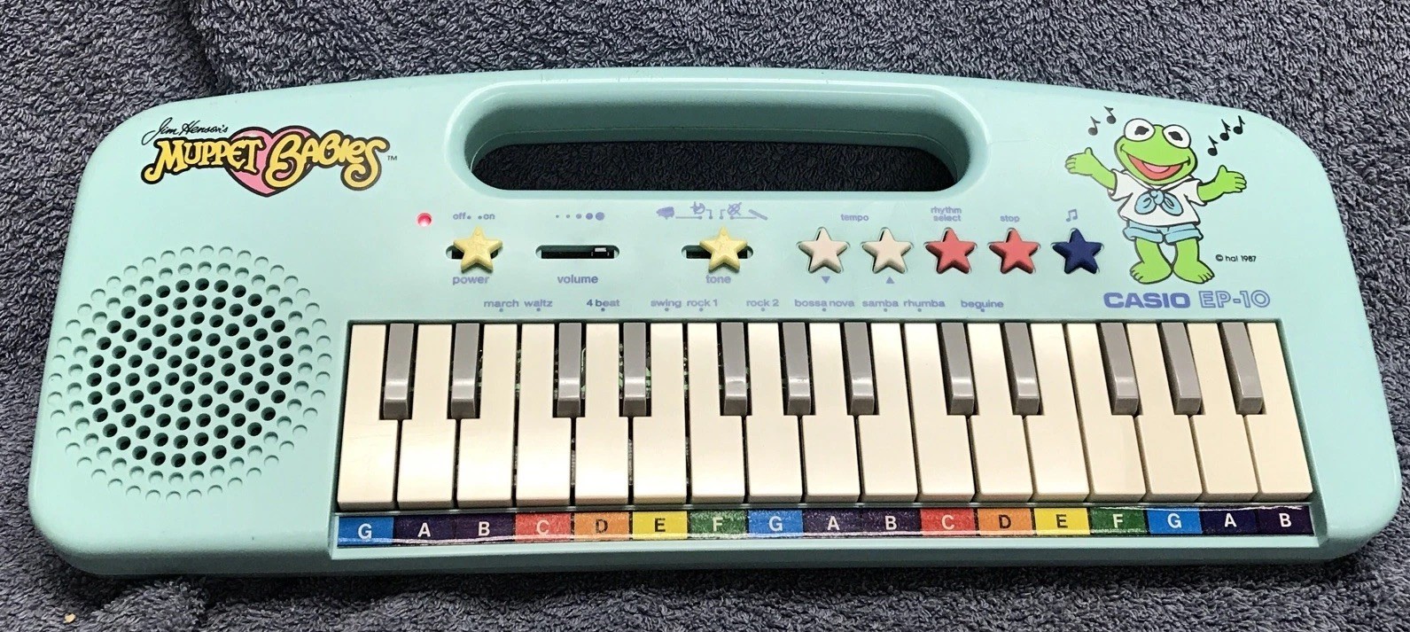 Muppet Babies Casio EP-10 Battery Keyboard (1987) Musical Instrument (WORKS)