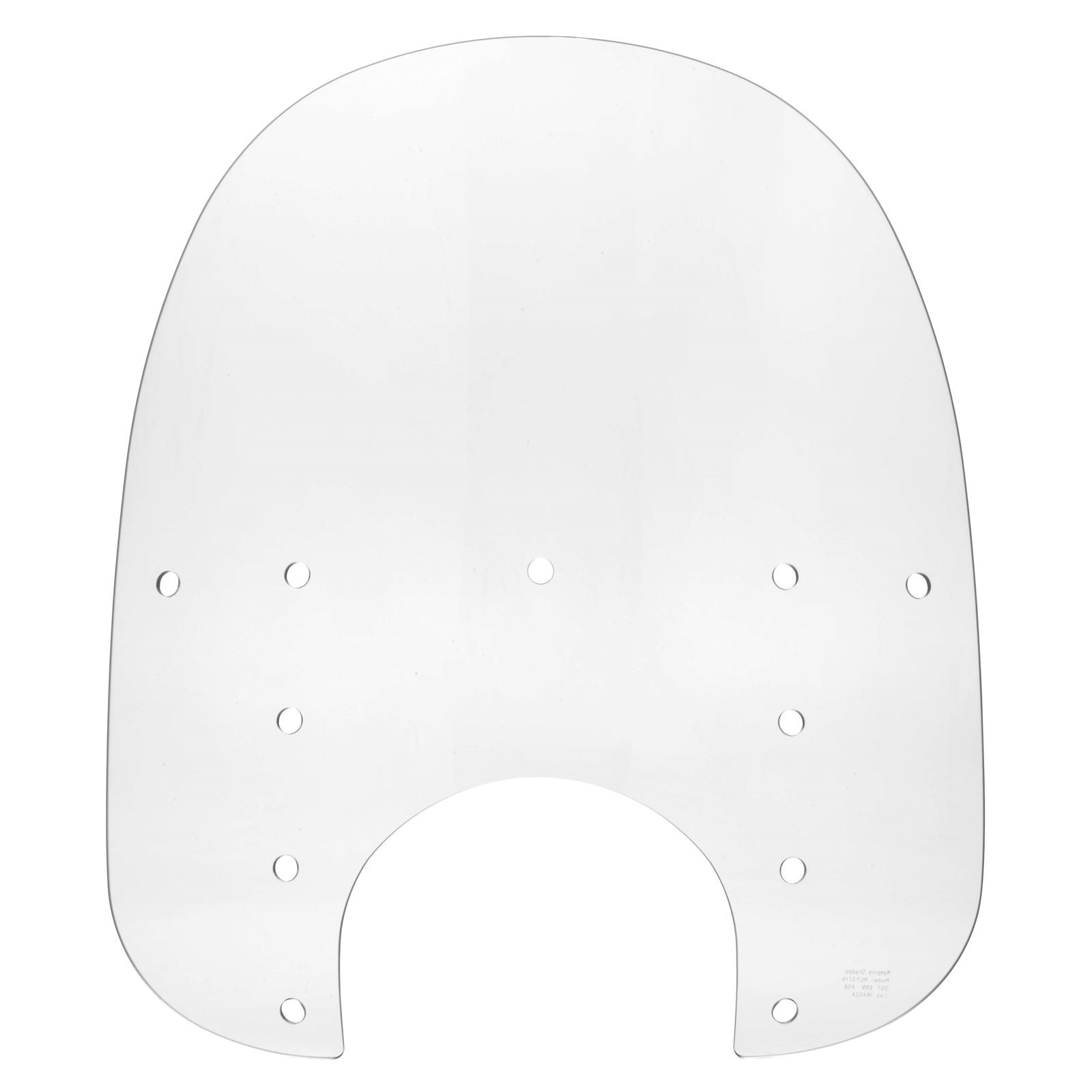 Fats Windshield - 19" - 9" Headlight Cutout - Clear - Plastic MEP3710