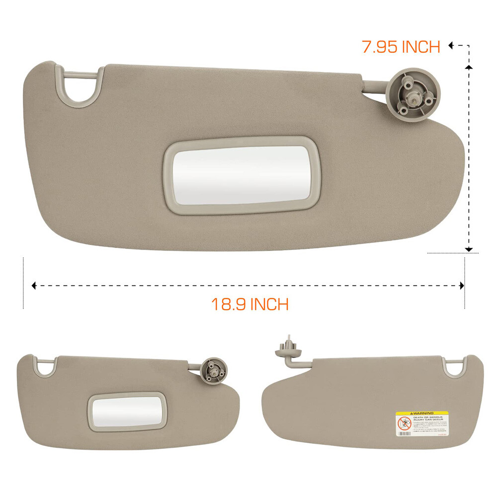Pair Sun Visor Set For 2002-2009 Dodge Ram 1500 2500 3500 Left + Right