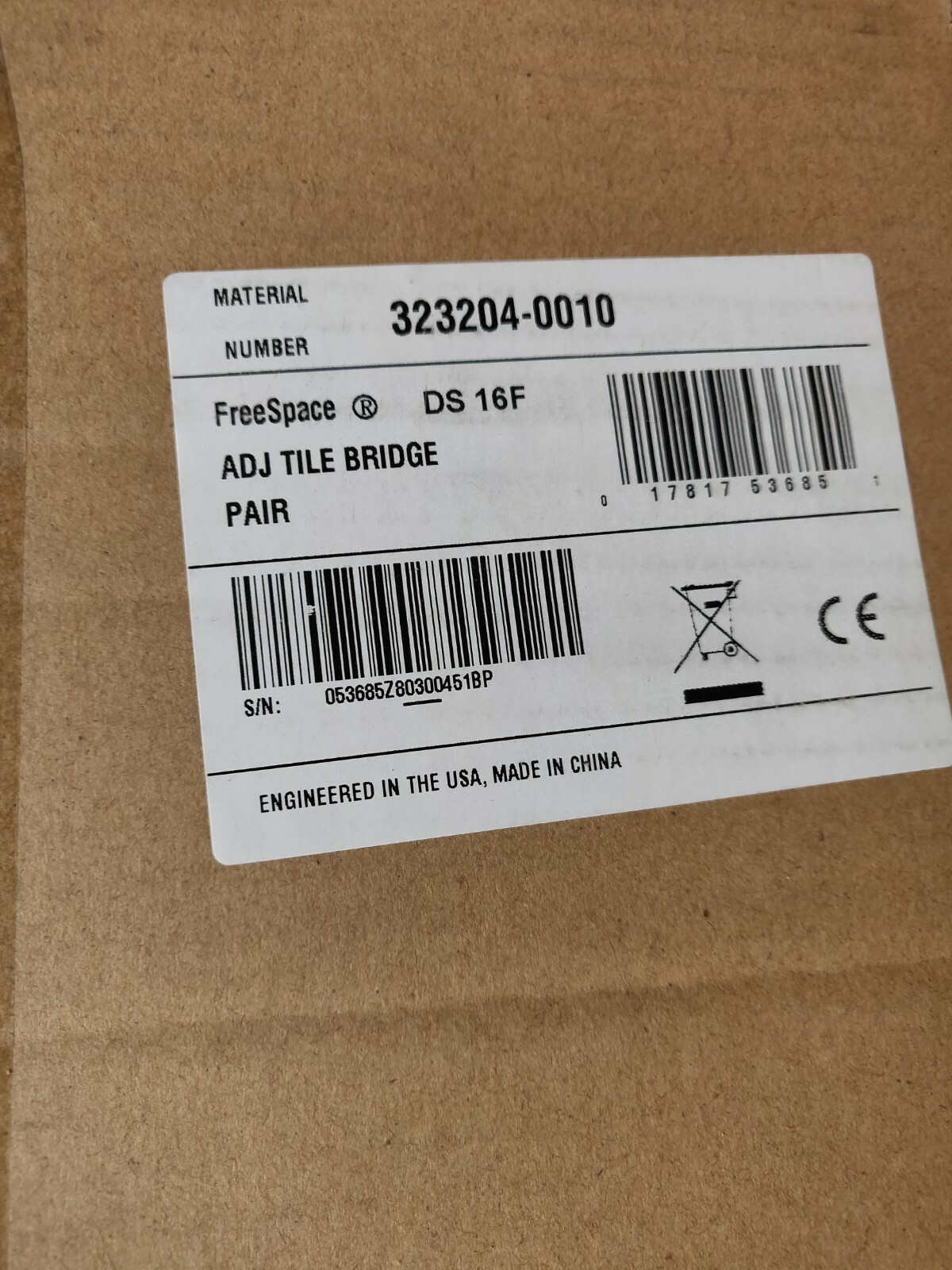 BRAND NEW 2 Pack Bose Adjustable Tile Bridge for FreeSpace DS16F P/N 323204-0010