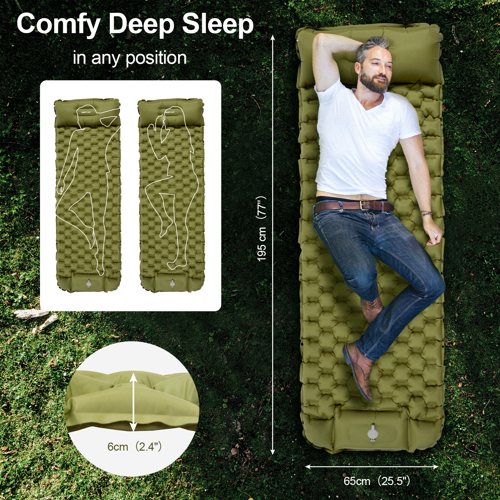 Sleeping Pads Mat for Camping Backpacking Hiking Ultralight Compact Comfortable