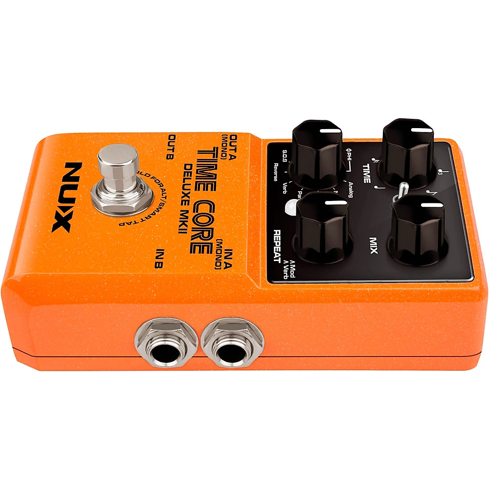 NUX Time Core Deluxe MKII w/Delays/Phrase Looper/Tap Tempo Effects Pedal Orange