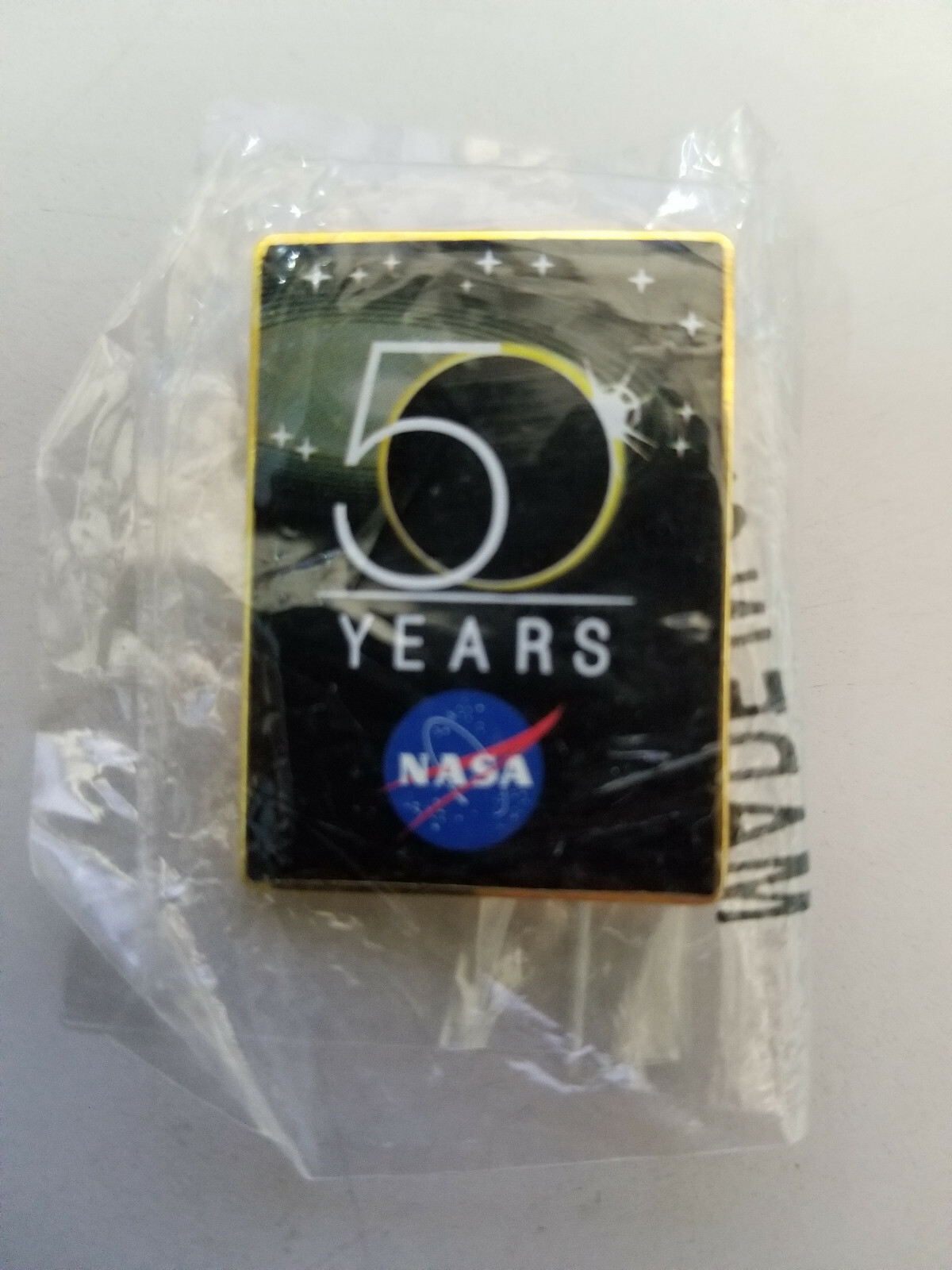 NASA Winco PIN '08 vtg 50 YEARS! Anniversary OFFICIAL EDITION vector logo