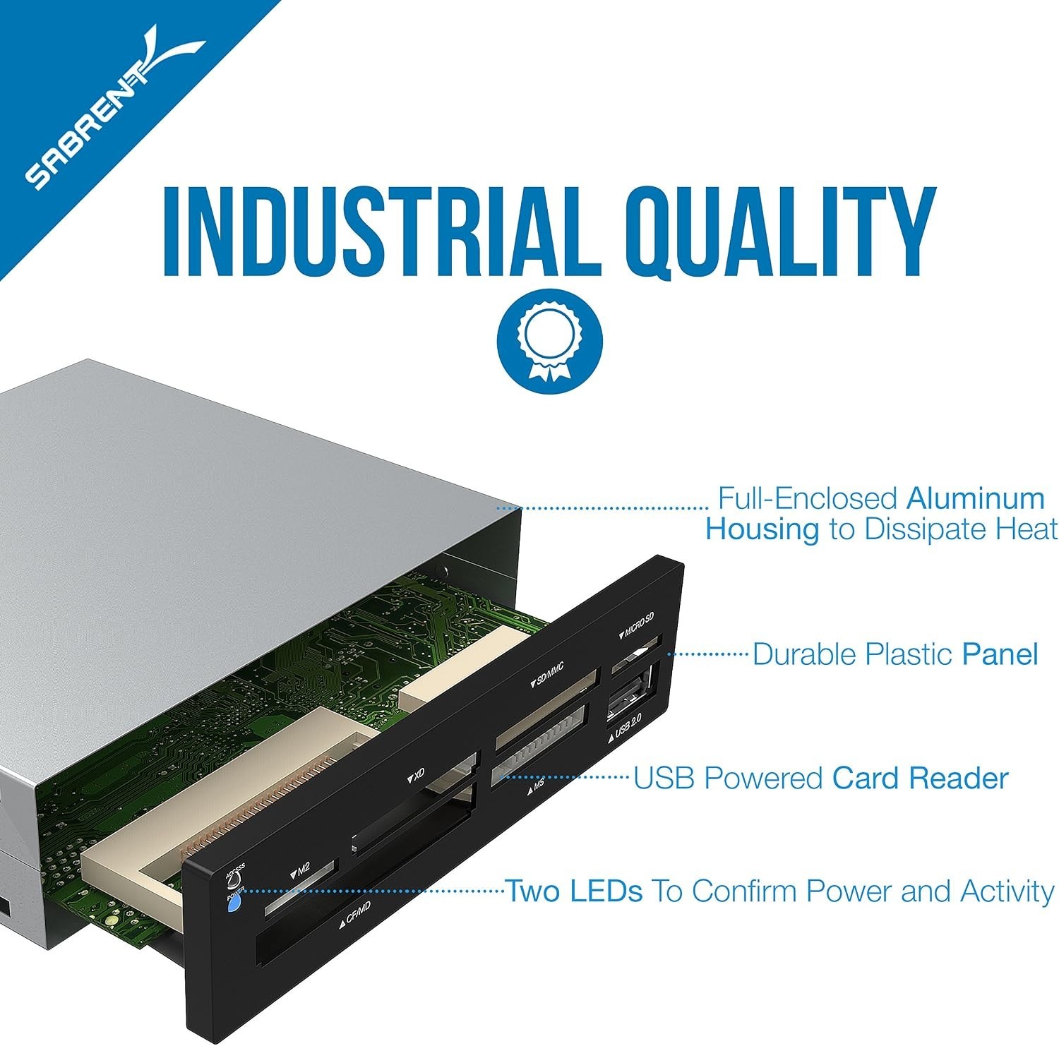 Stylish 74-in-1 Internal Card Reader with Fast Transfer for Windows/Mac Systems