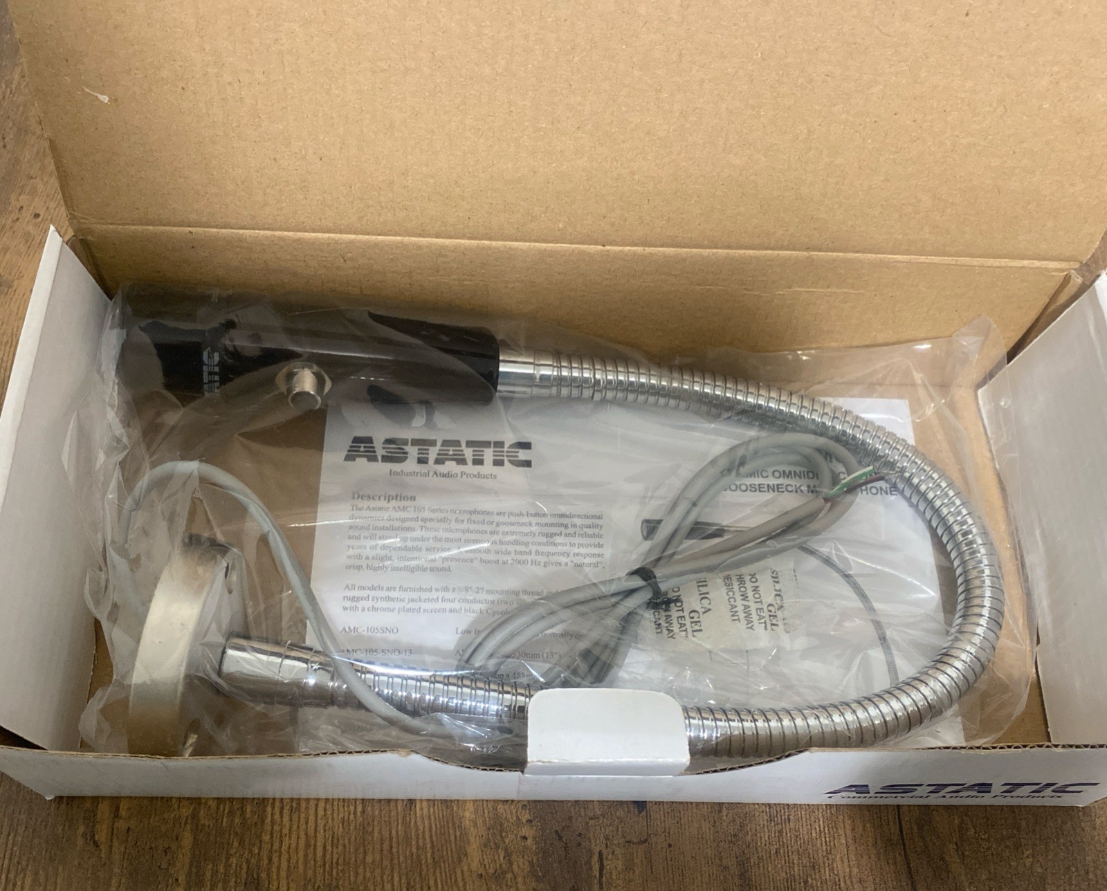 CAD Audio AMC105SNO-19 19 Inch Gooseneck Dynamic Microphone 1 DPDT NEW BOX