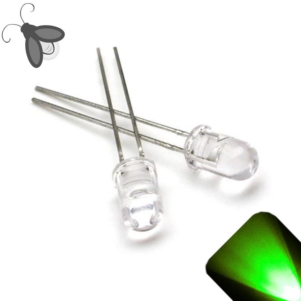 20 x LED 5mm Pure Green Breathing Fading Super Bright Pulse Firefly Light Prop