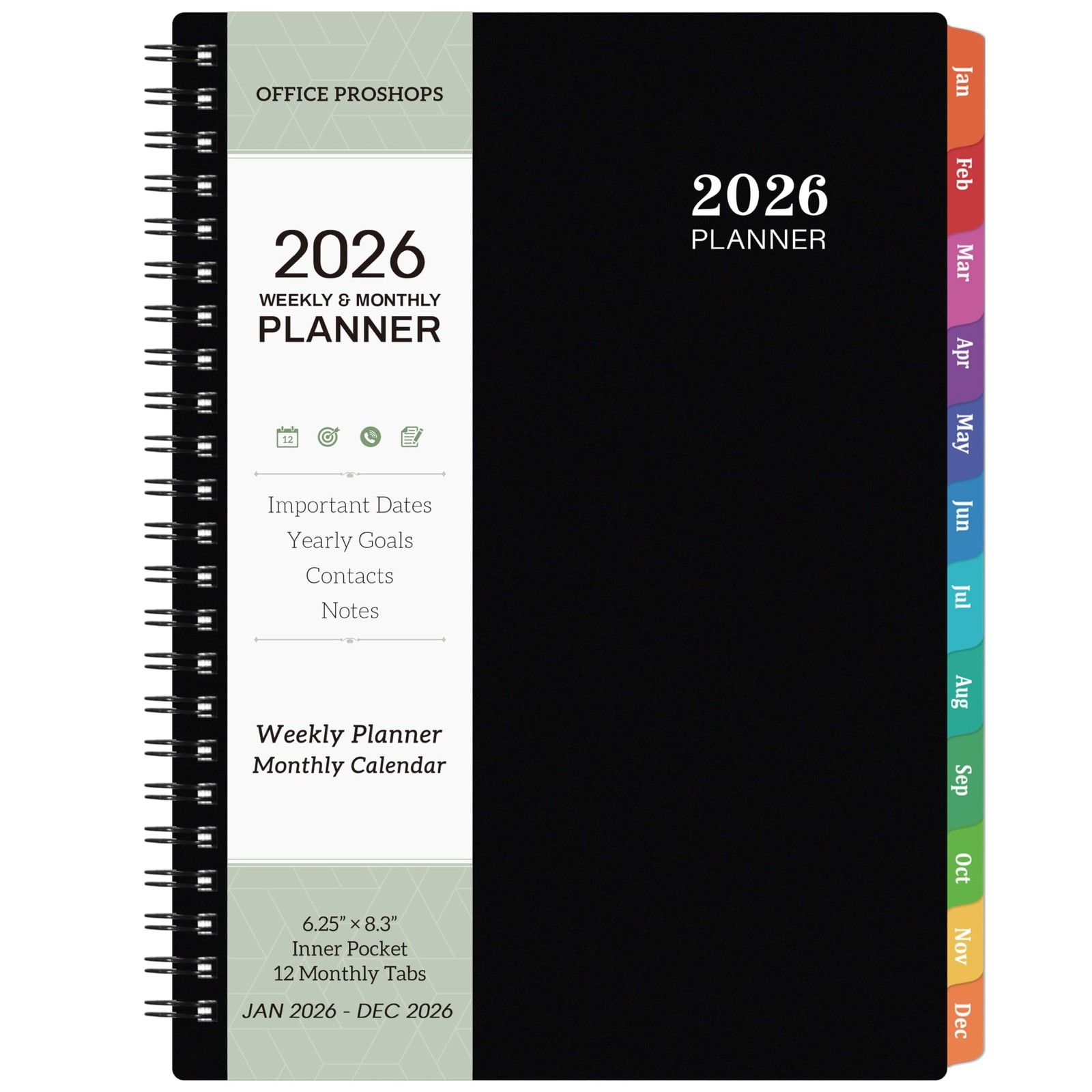 Planner 2026-2027 - Planner 2026 (Jan 2026 - Dec 2026), 2026 Weekly and Month...