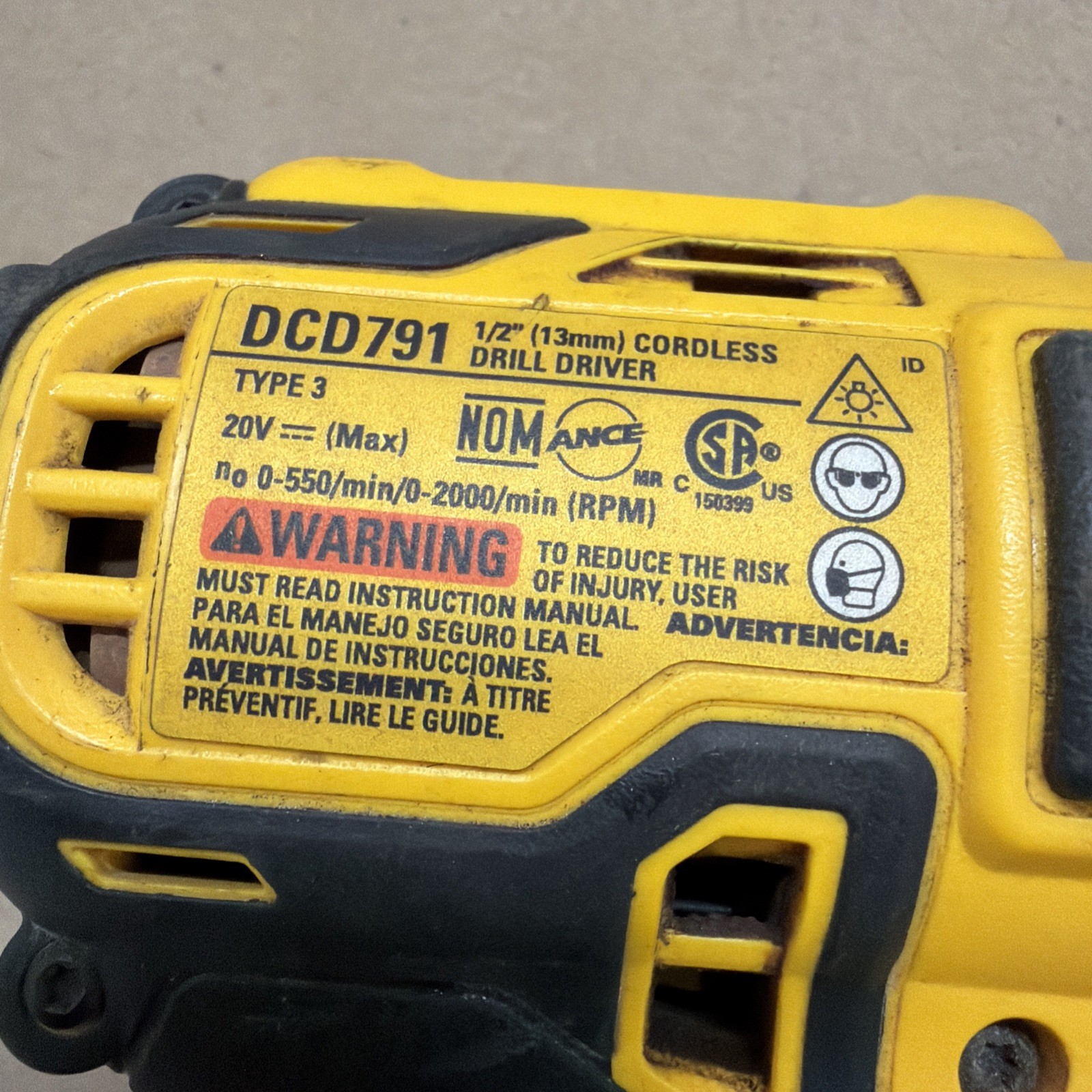 DEWALT DCD791 Driver drill