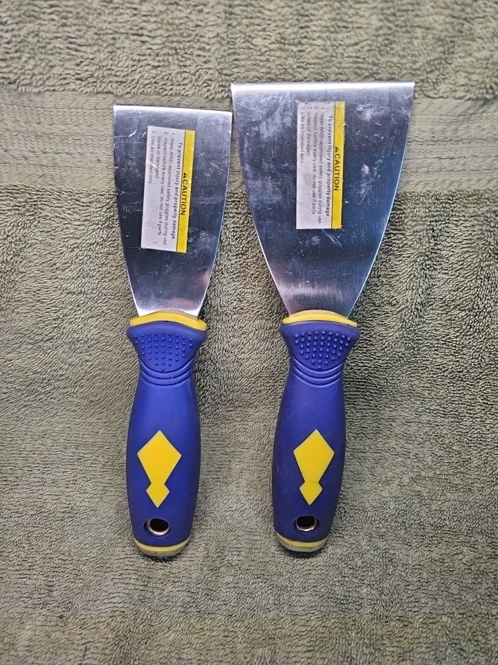 Putty Knife 2Pcs Lot Spackle Set 2in 3in Stainless Steel Paint Scraper