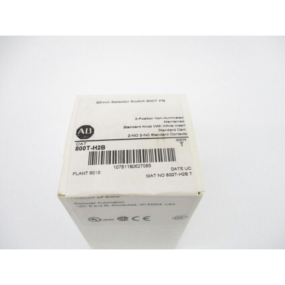 NEW ALLEN BRADLEY 800T-H2B SELECTOR SWITCH QUANTITY 800TH2B USA