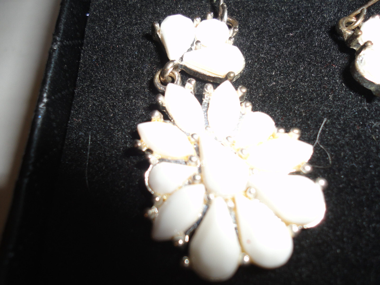 2 Pair Vintage Pierced Earrings Dangle Hook Wire
