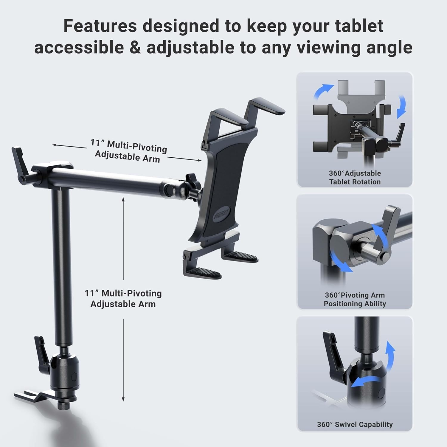 Mounts - Car Seat Rail Tablet Mount and Holder | Heavy-Duty for Car/Truck | A...