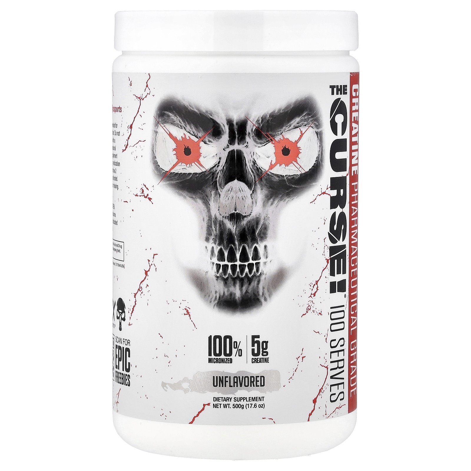 The Curse!®, Creatine, Unflavored, 17.6 oz (500 g)