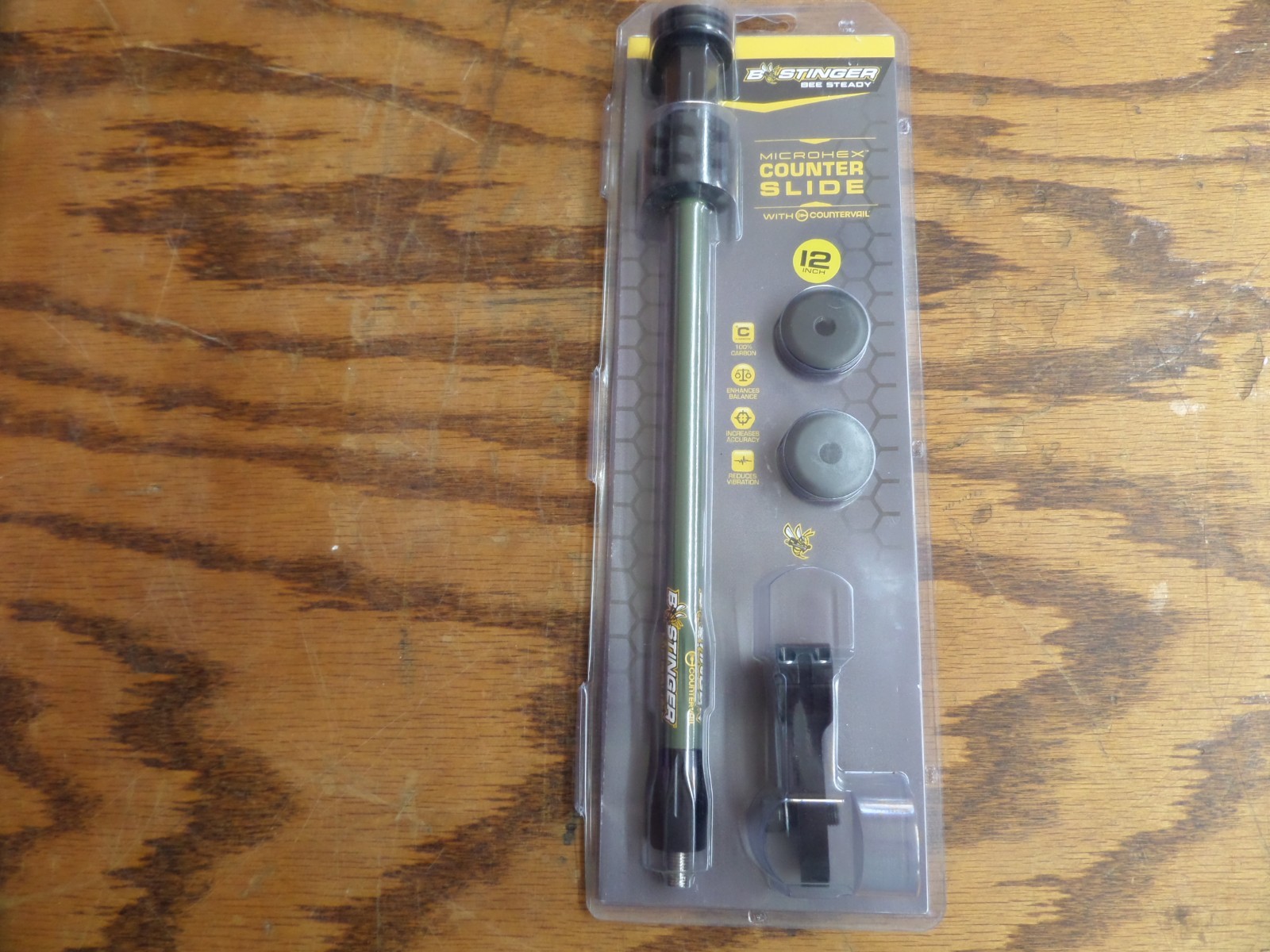 Bee Stinger MicroHex 12" Counter Slide Stabilizer w/countervail  OLIVE